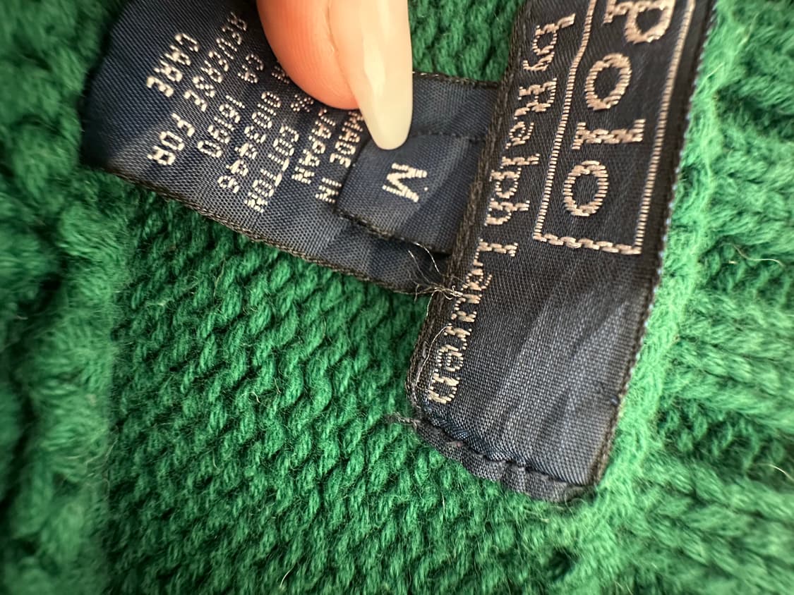 폴로 딥그린 라운드 니트 상품이미지5