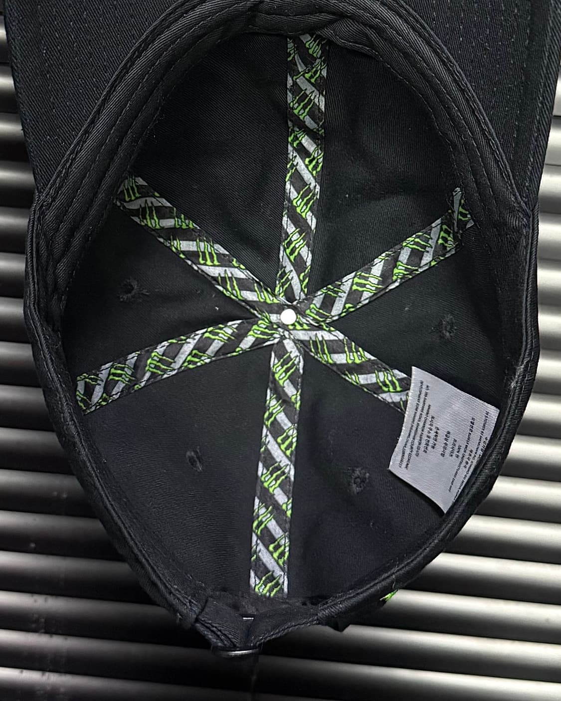 몬스터 에너지 드링크 M 로고 자수 스트릿 펑크 블랙 야구 모자 볼캡 상품이미지4