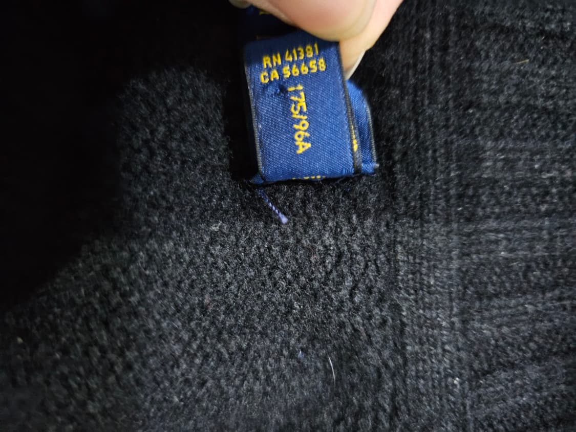 폴로 POLO 빅포니 검빨 니트집업 95~100 / M~L 상품이미지5