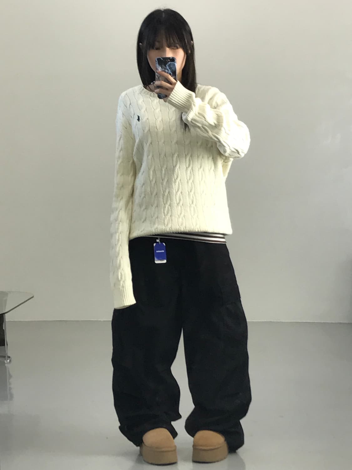 신형 폴로랄프로렌 크림 꽈배기 니트 상품이미지2