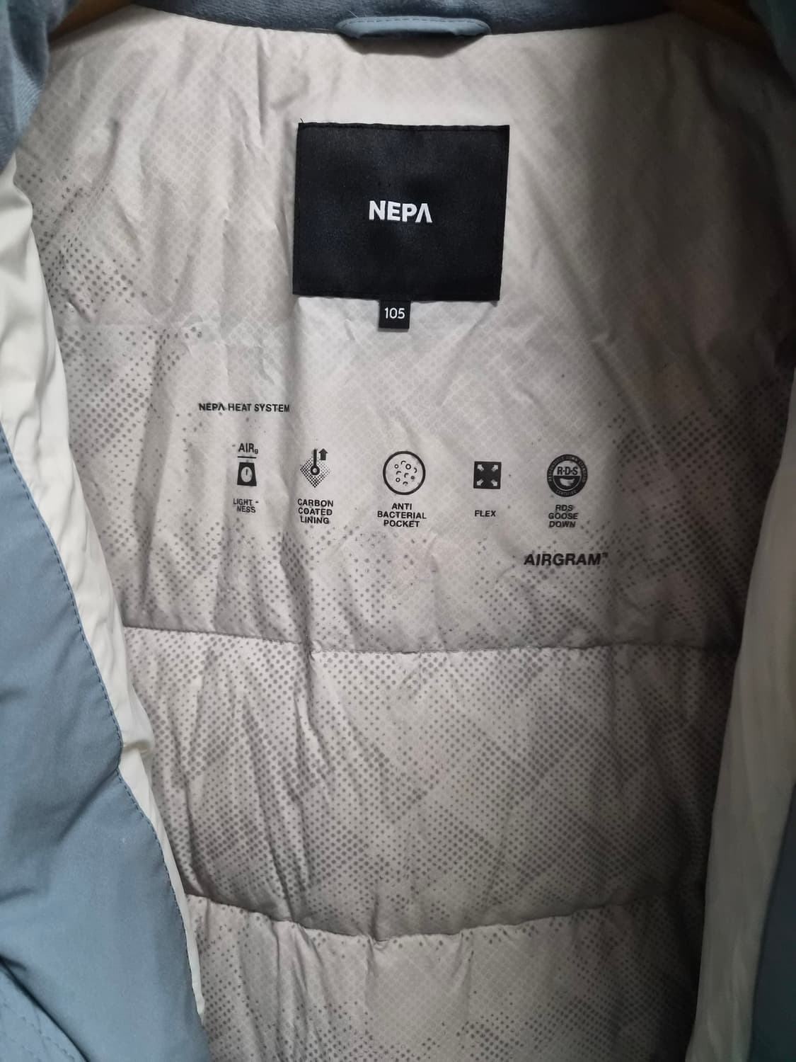 105) NEPA 네파 에어그램 써모 구스다운 패딩 팝니다 상품이미지6