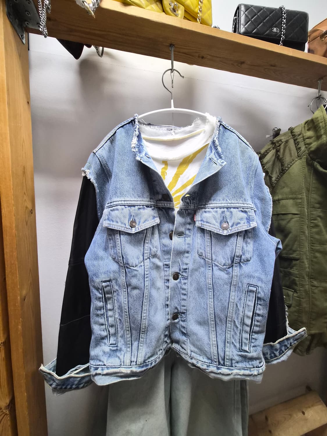 리바이스 가죽트리밍 데님 자켓 상품이미지2