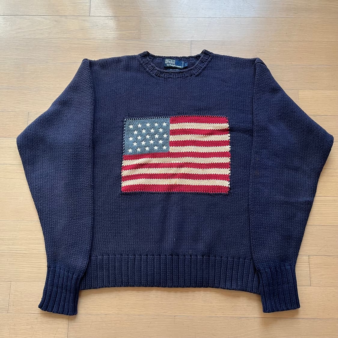 90년대 폴로랄프로렌 성조기 핸드 니트 빈티지 모델 상품이미지1