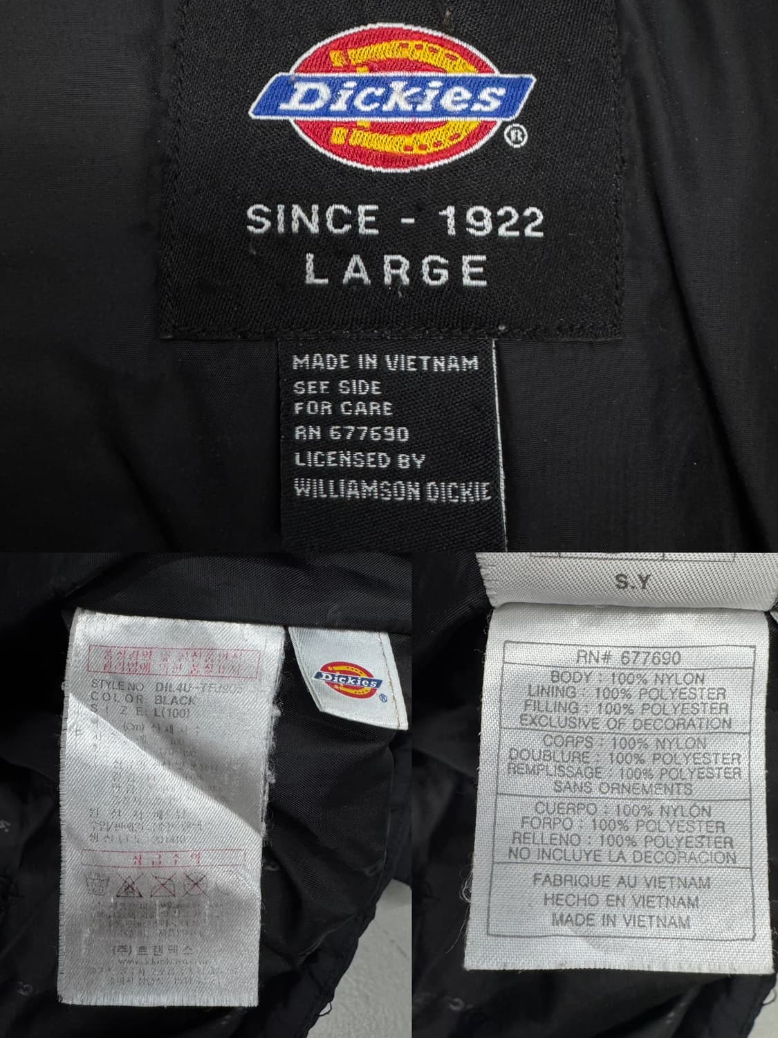 디키즈 경량패딩 블랙 상품이미지9