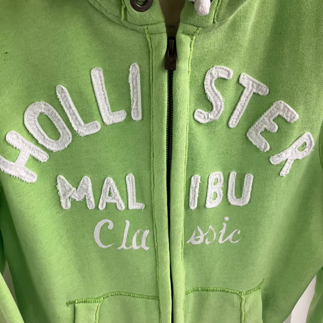 홀리스터 빈티지 라이트 그린 후드집업 L 상품이미지4