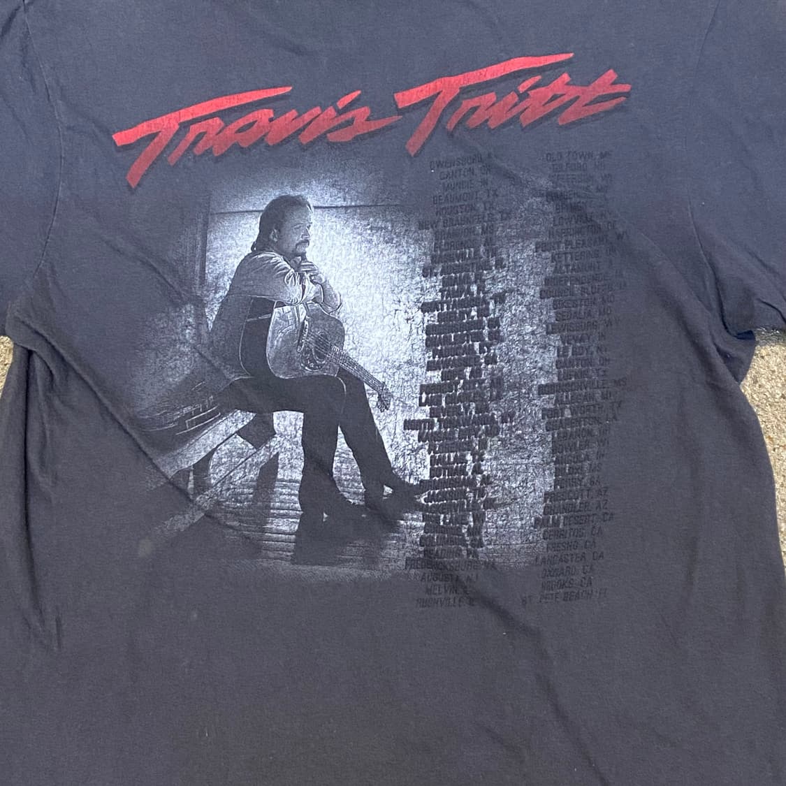 미국 빈티지 가수 트래비스 트릿 투어티 반팔티 락티셔츠 상품이미지5