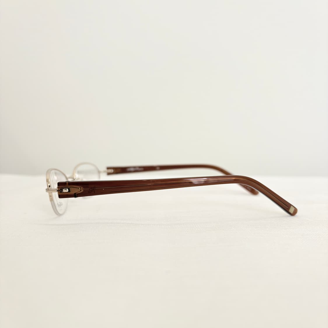 ALLEGRO 골드 오벌 메탈 반무테 상품이미지4