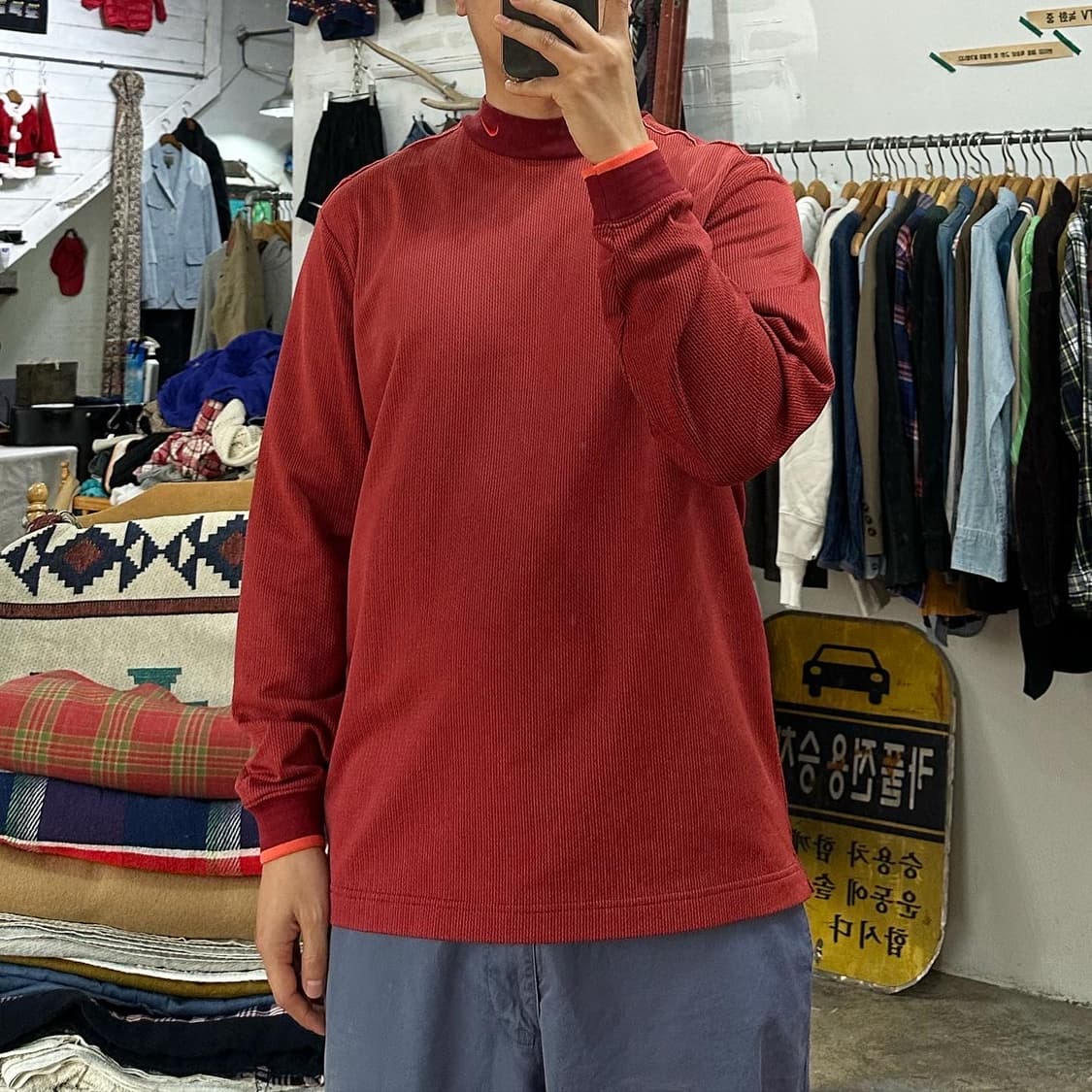 (착용컷) 나이키 골프 반폴라 티셔츠 (남성용 L) 상품이미지2