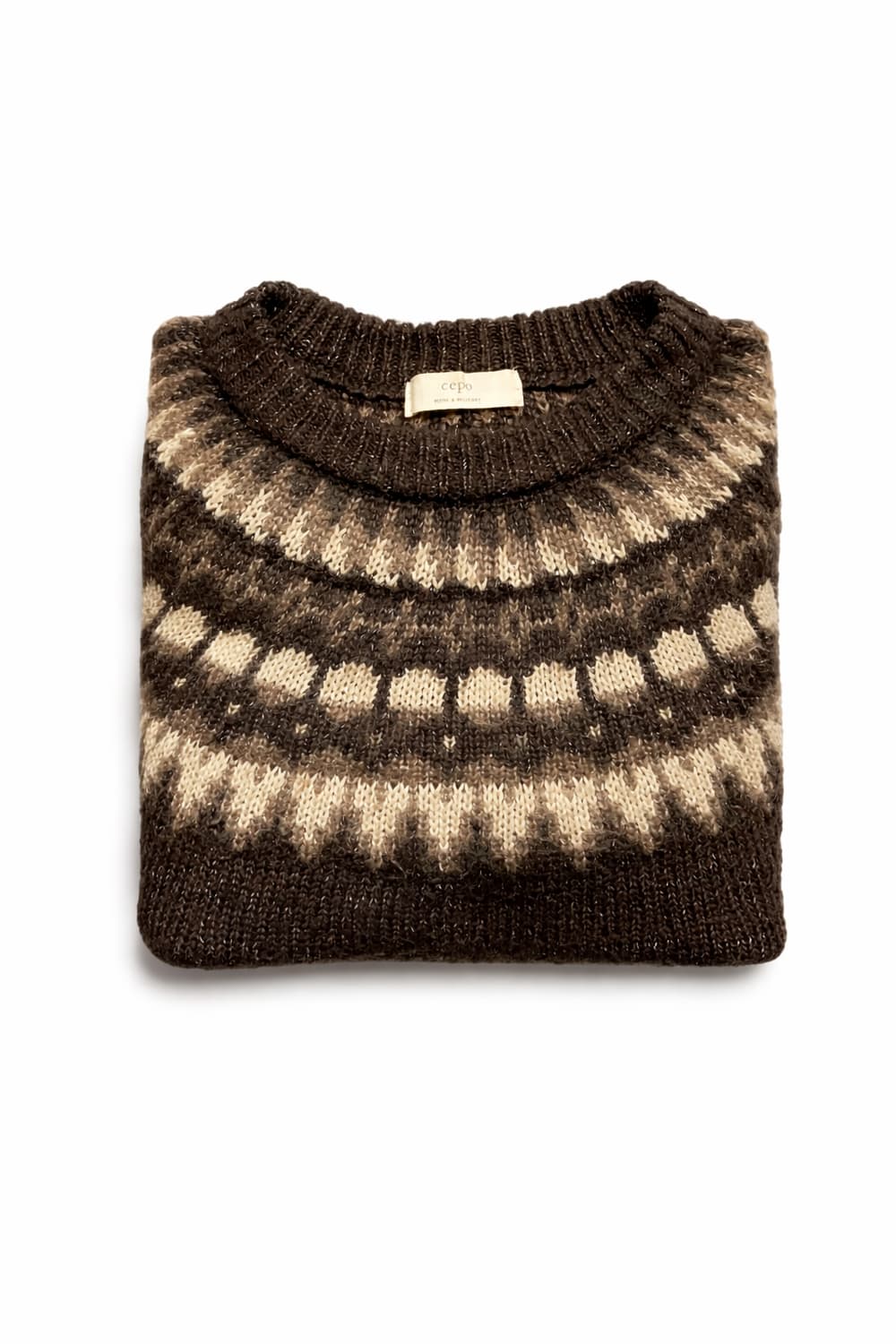 JPN 일본 빈티지 노르딕 페어아일 보헤미안 패턴 요크 니트 스웨터 상품이미지3