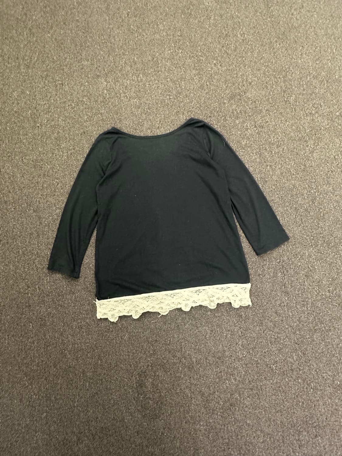 L)Japanese vintage 여성 블랙 레이스 롱슬리브 상품이미지6