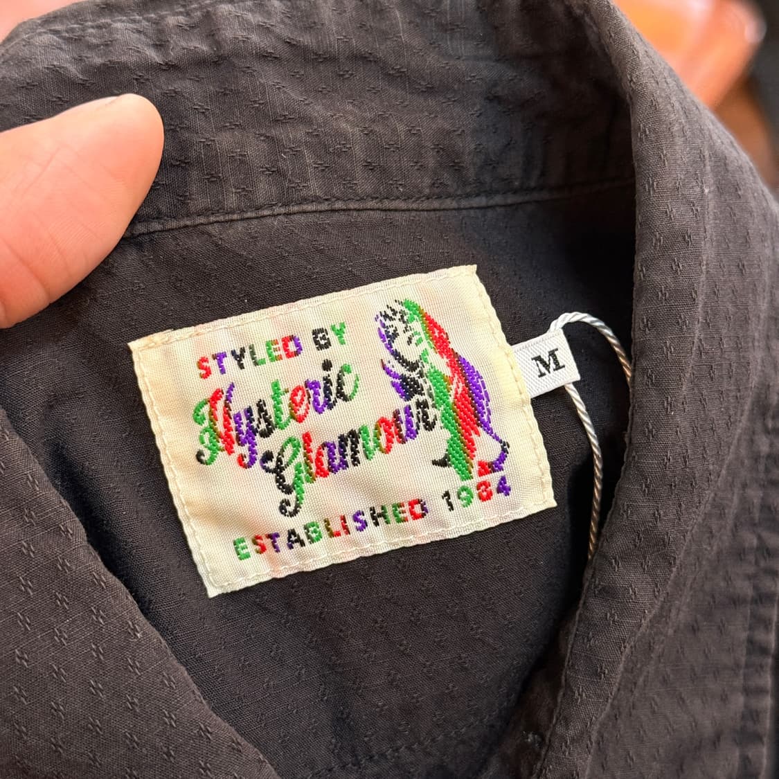 히스테릭 글래머 시어서커 체인스티치 셔츠 M 상품이미지5