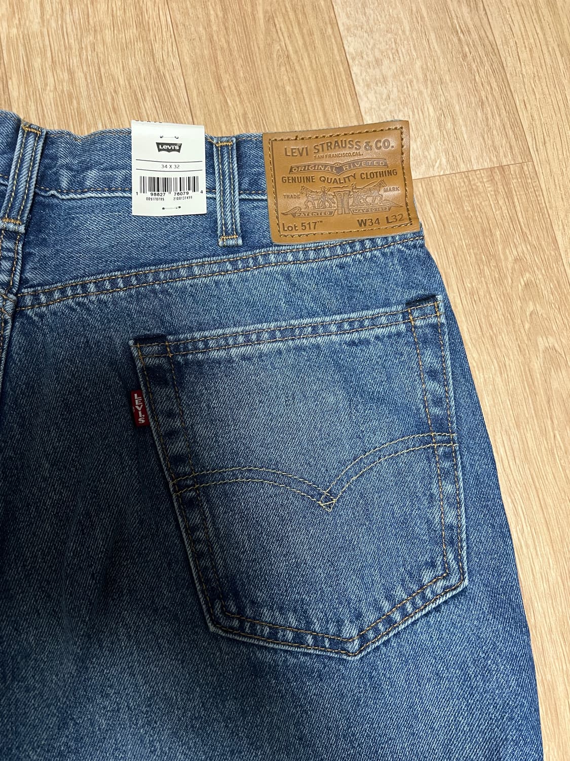 리바이스517 프리미엄 핀턱 부츠컷 34/32 새제품 상품이미지4