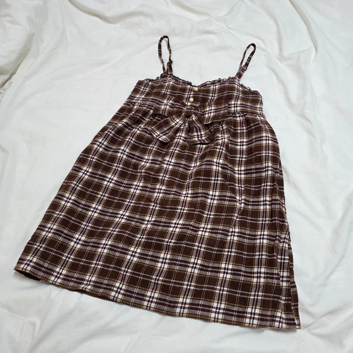 리즈리사 초코 라떼 체크 갸루 리본 원피스 로걀 트랄라라 상품이미지3