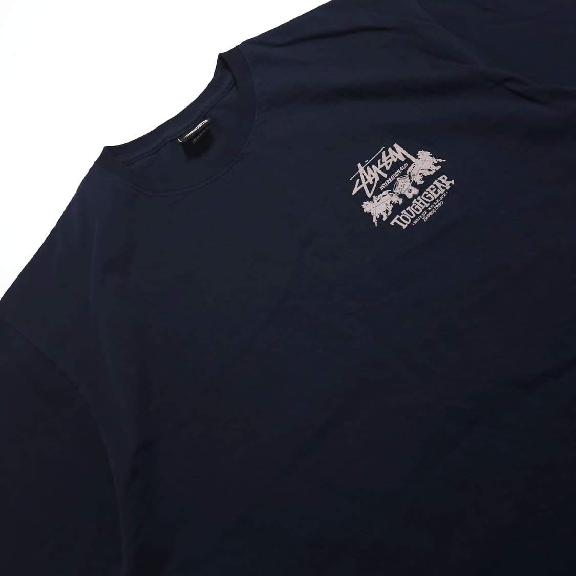 스투시 터프 기어 인터내셔널 반팔 티셔츠 네이비 상품이미지5