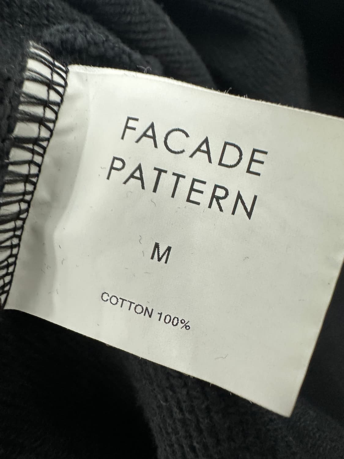 파사드패턴 피그먼트 블랙 후드집업 상품이미지4