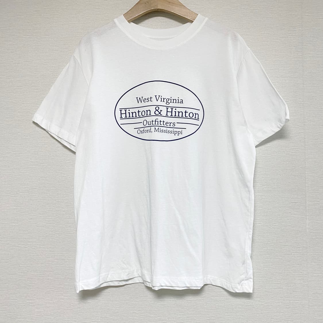 RENOUVEAU 레터링 프린팅 반팔 티셔츠 화이트 S 상품이미지1