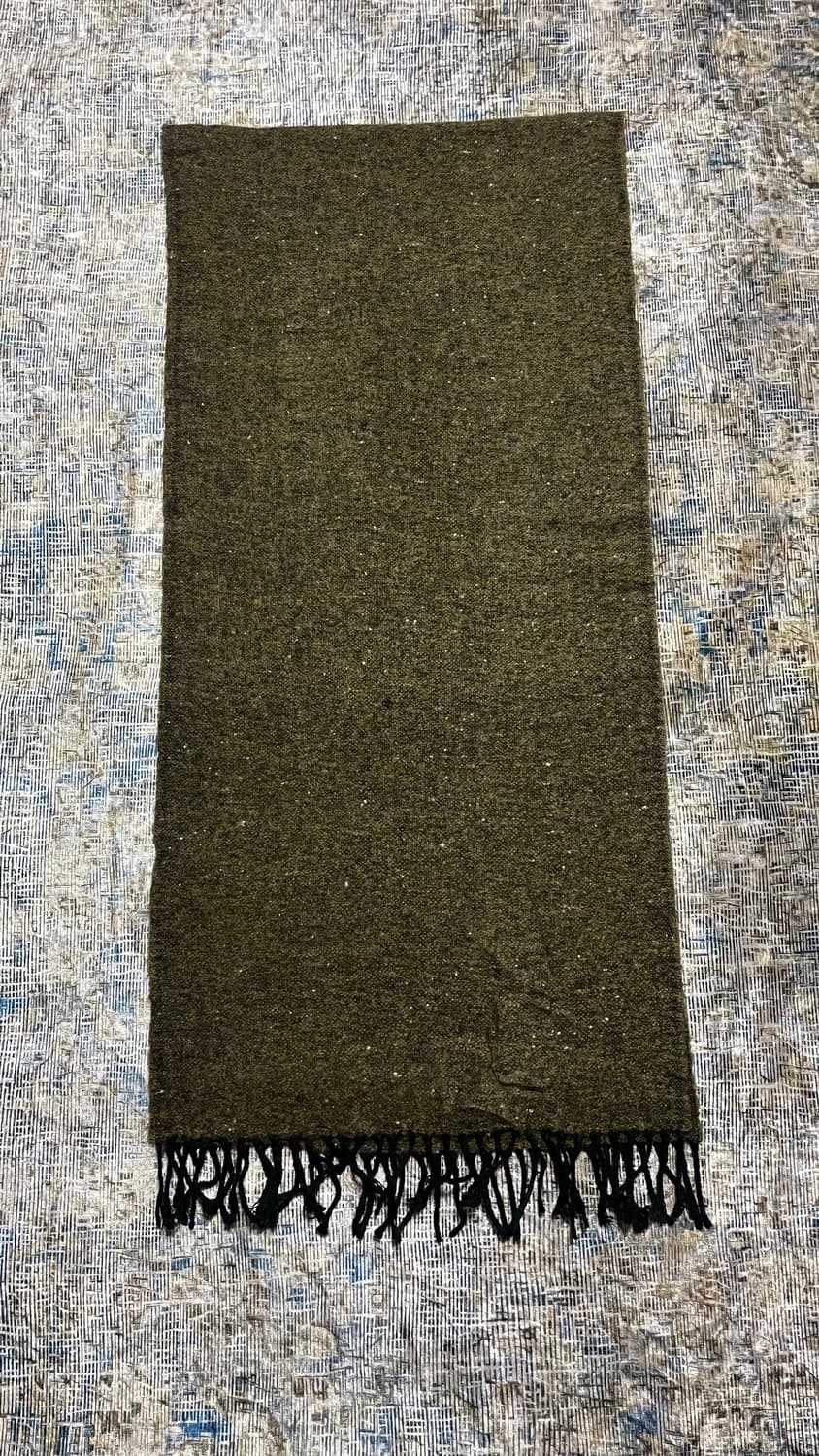 JPN 울100% 딥카키 빈티지 머플러 상품이미지2