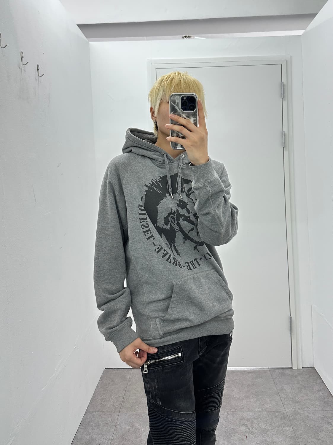 Diesel indian gray hoodie 상품이미지2