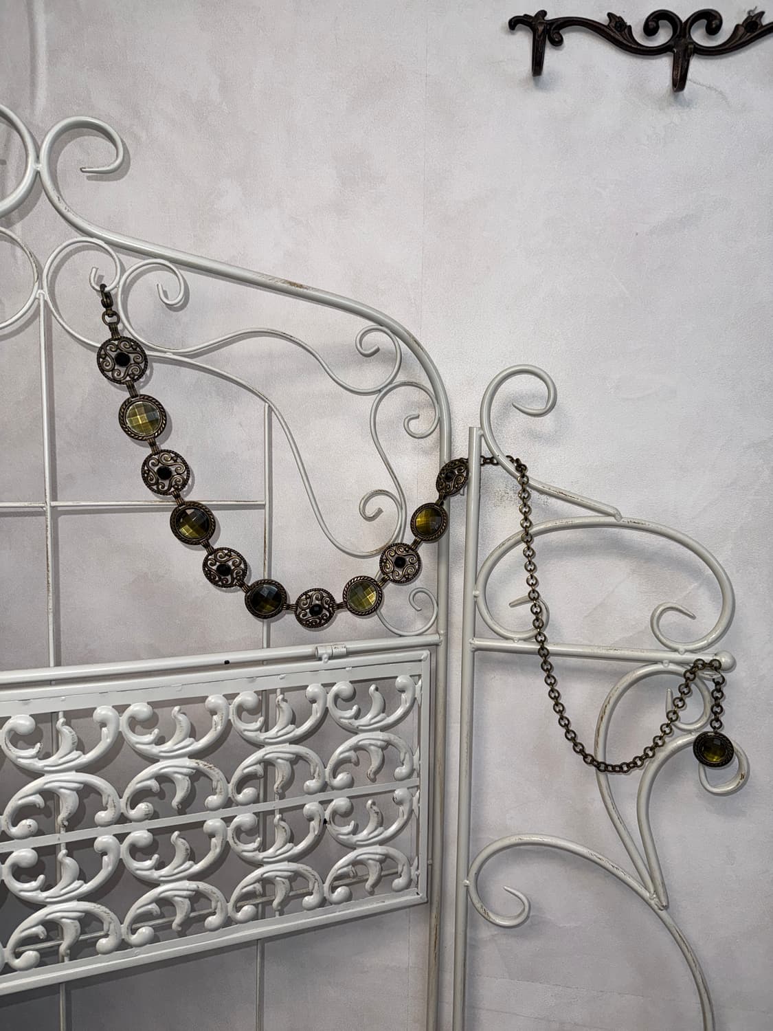 Antique khaki gemstone chain belt 상품이미지1