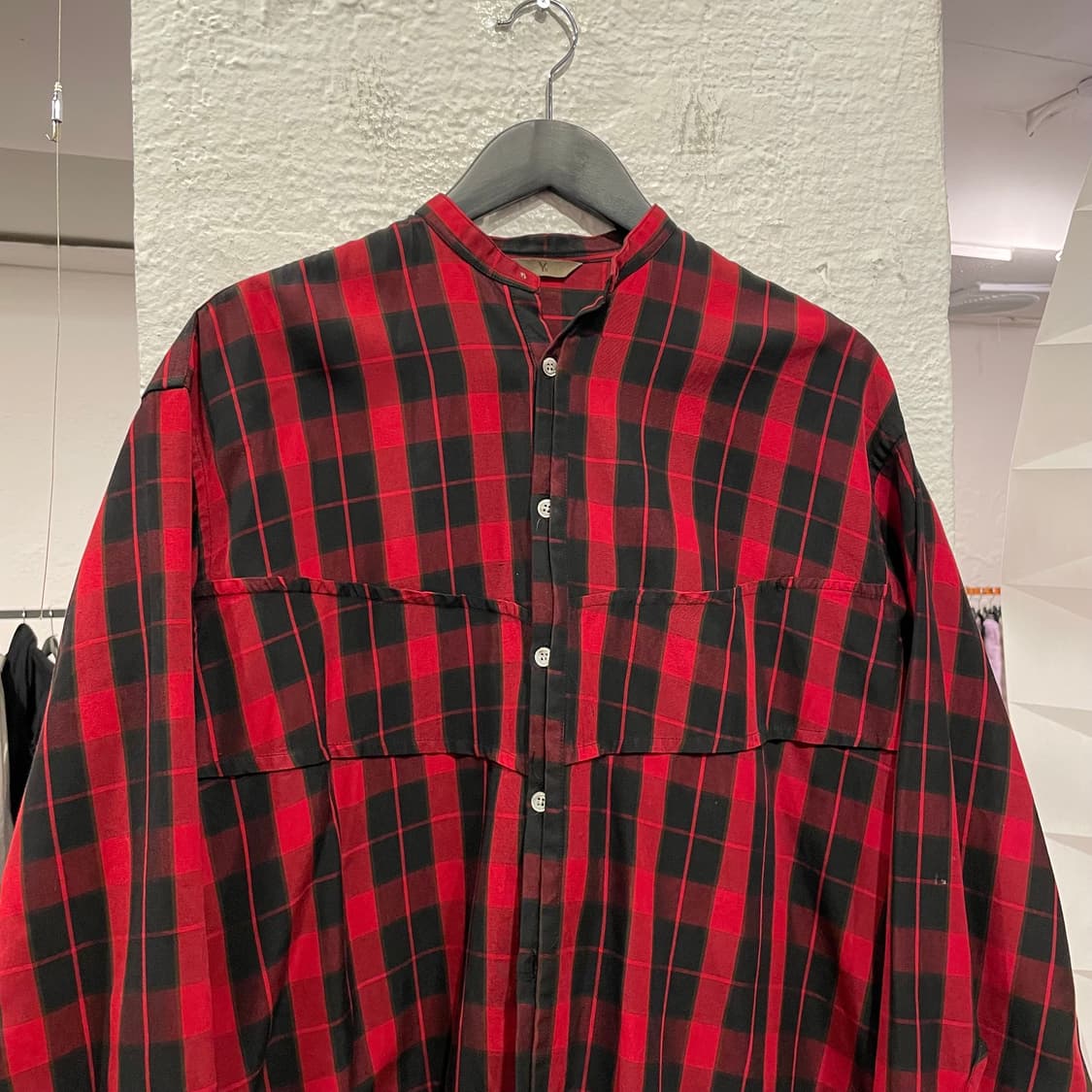 요지야마모토 아카이브 체크 셔츠 자켓 상품이미지2