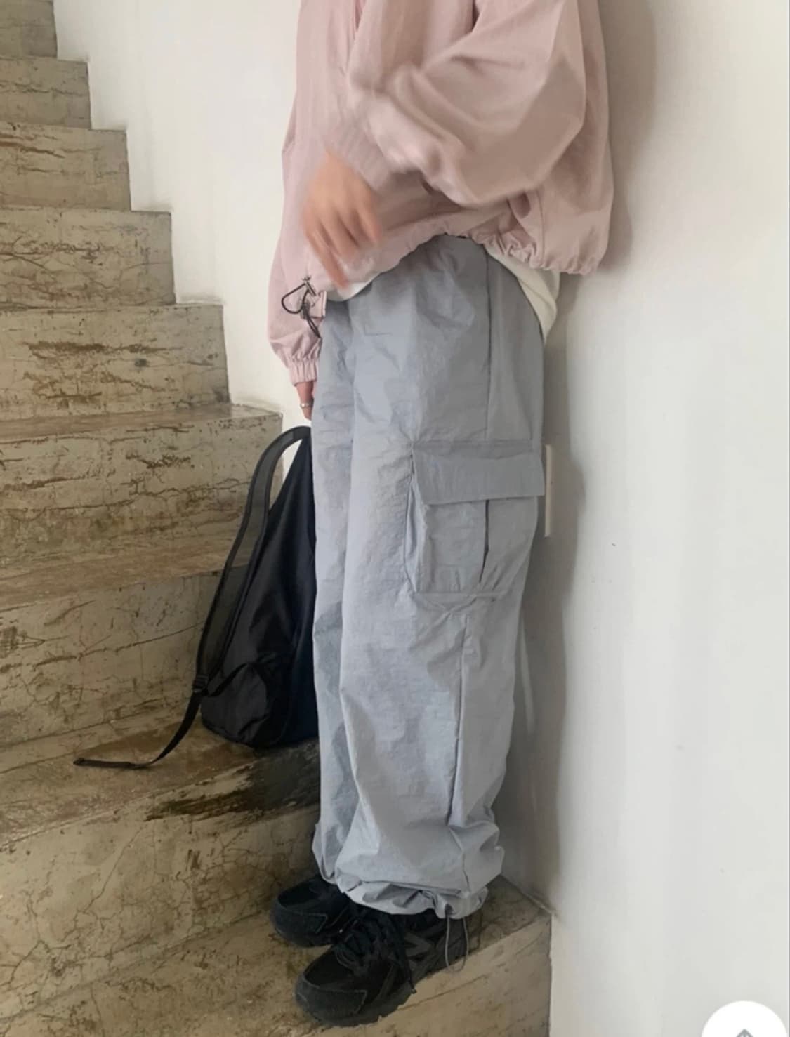 니어웨어 언유즈얼리 스트링 카고팬츠 상품이미지1