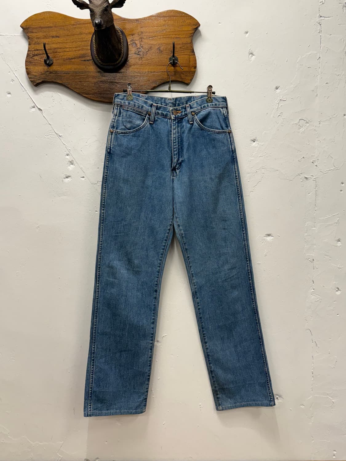 30) JAPAN Wrangler Mid Blue Straight Den 상품이미지5