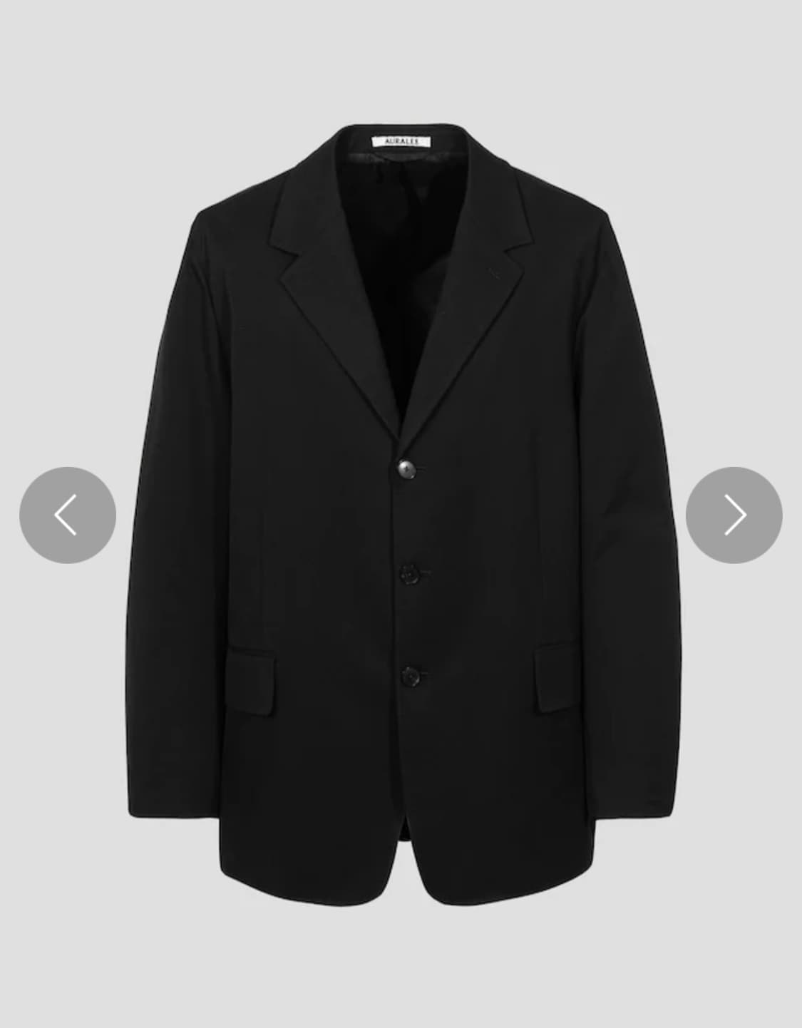 오라리 22FW 싱글 블랙 자켓 상품이미지2