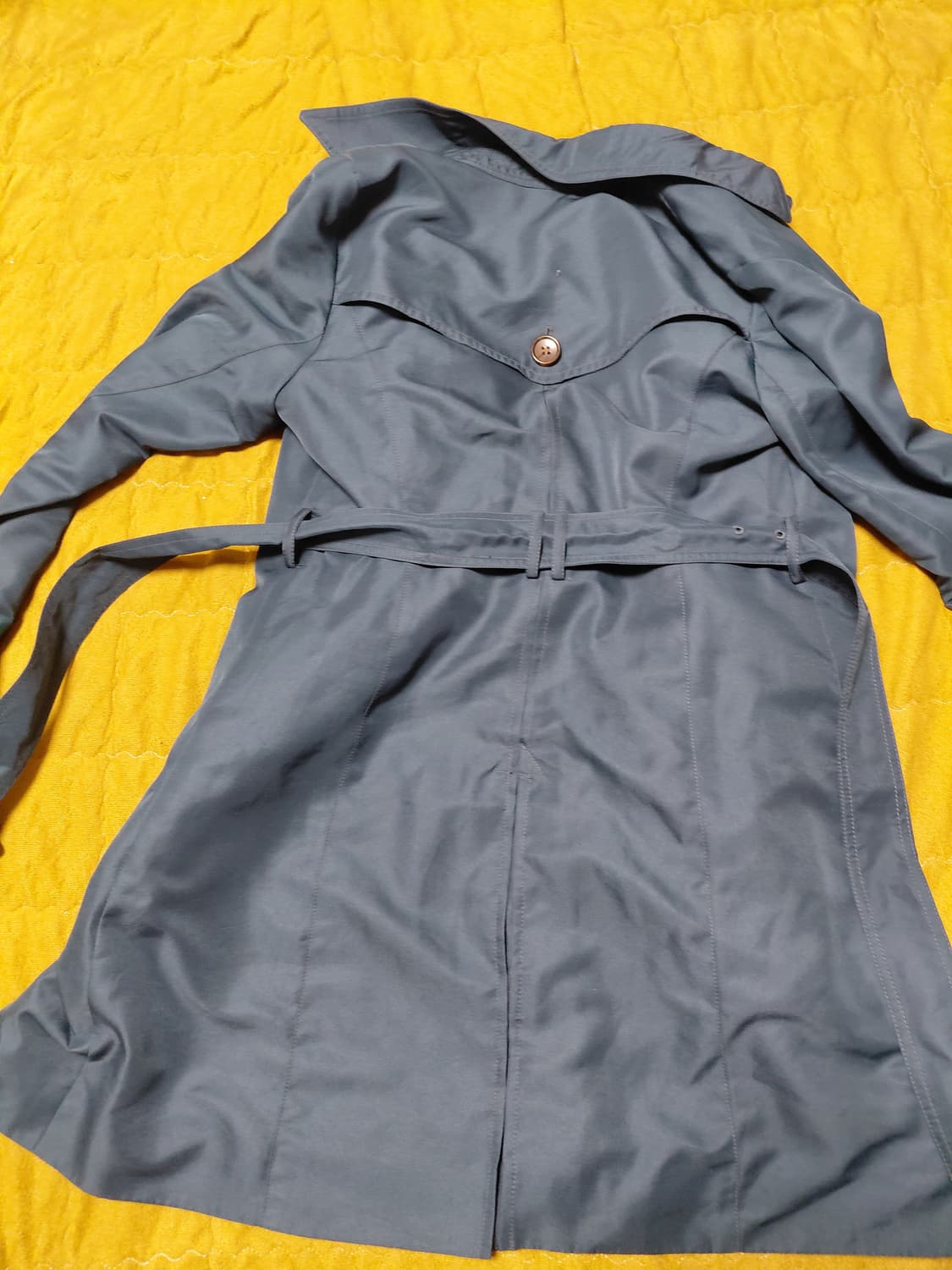 STACY 오네갸루 네이비 스트라이프 안감 트렌치코트 상품이미지6