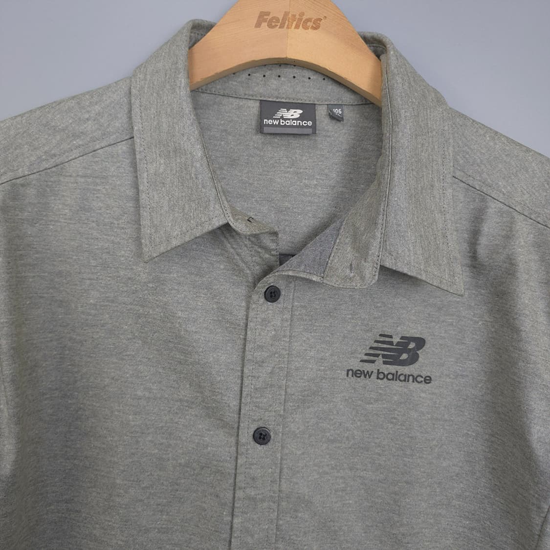 뉴발란스 New Balance 기능성 스트레치 긴팔 셔츠 그레이 105 상품이미지2