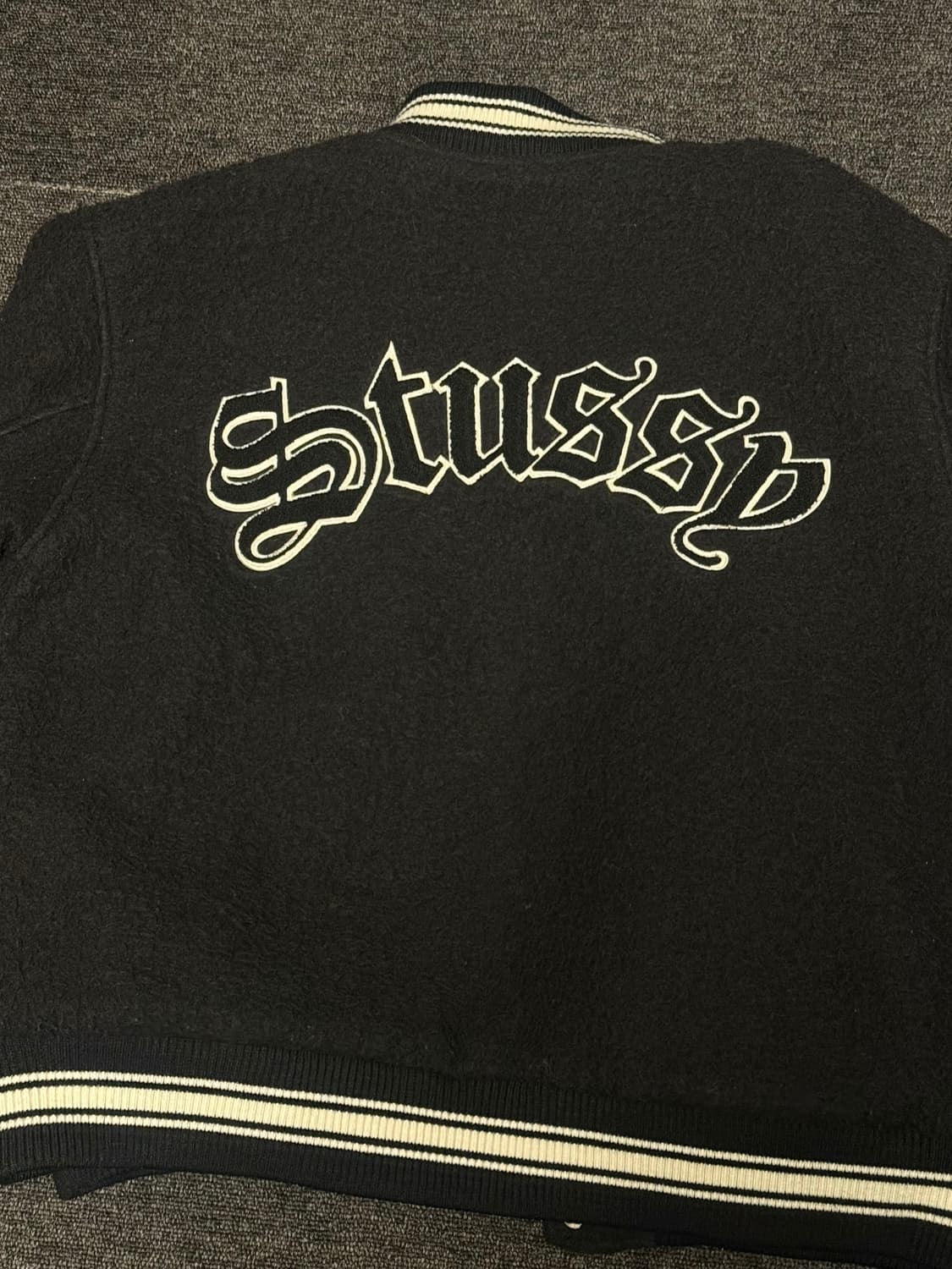 [XL] 스투시 카센티노 울 바시티 자켓 블랙 상품이미지6