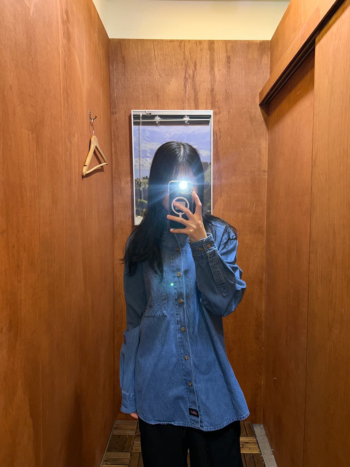 (M) Dickies 디키즈 코튼 데님 셔츠 상품이미지1