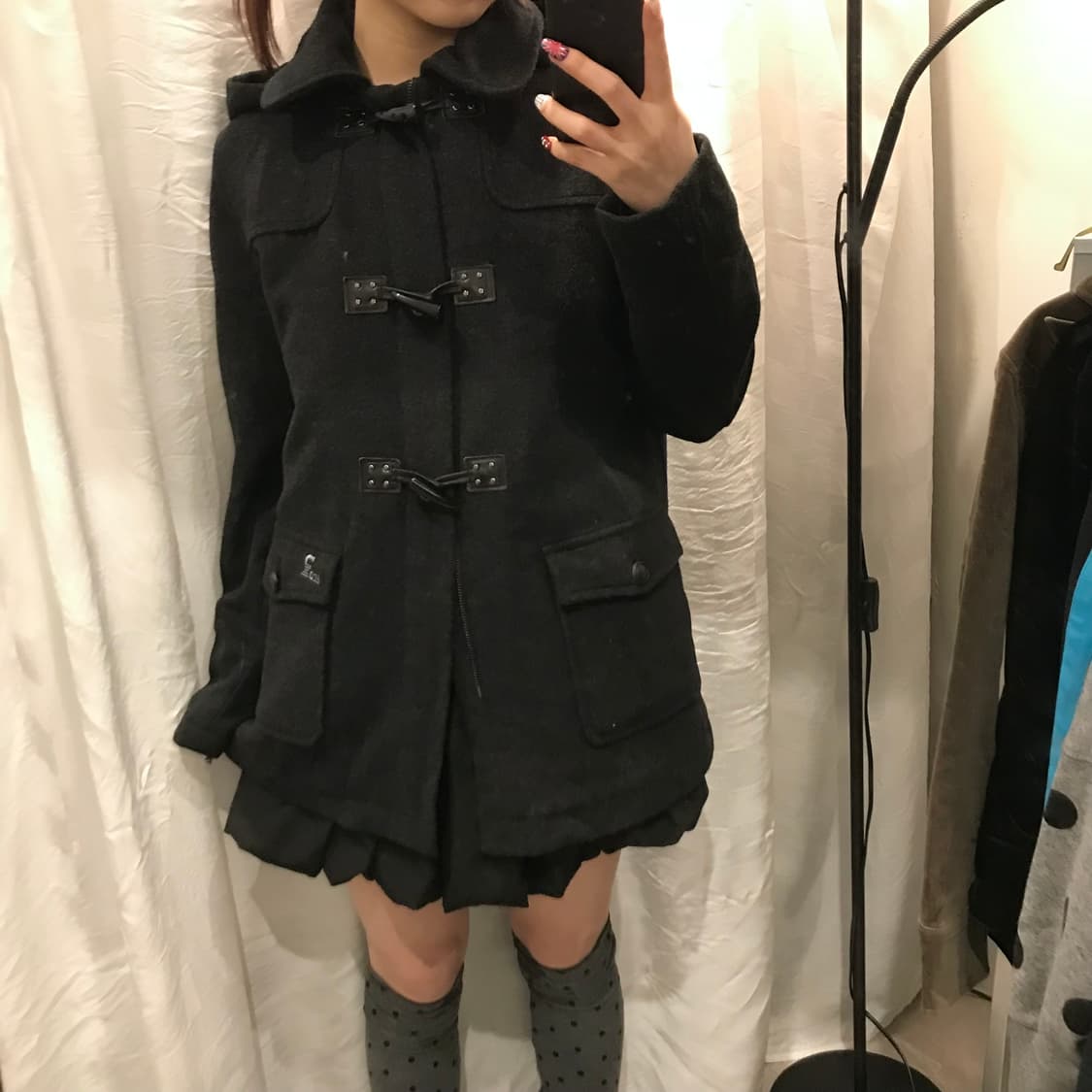 Vintage 빈티지 모리걸 라떼갸루 떡볶이 울 후드코트 상품이미지2