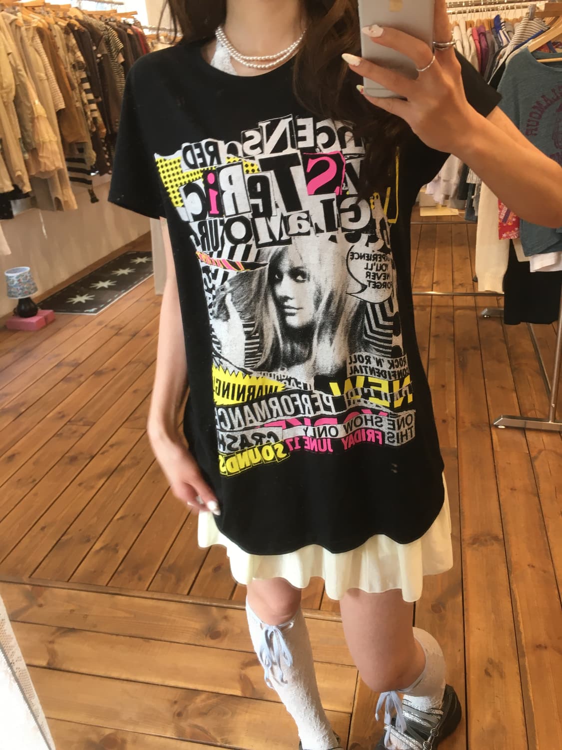 히스테릭글래머 블랙 매거진 티셔츠 상품이미지7