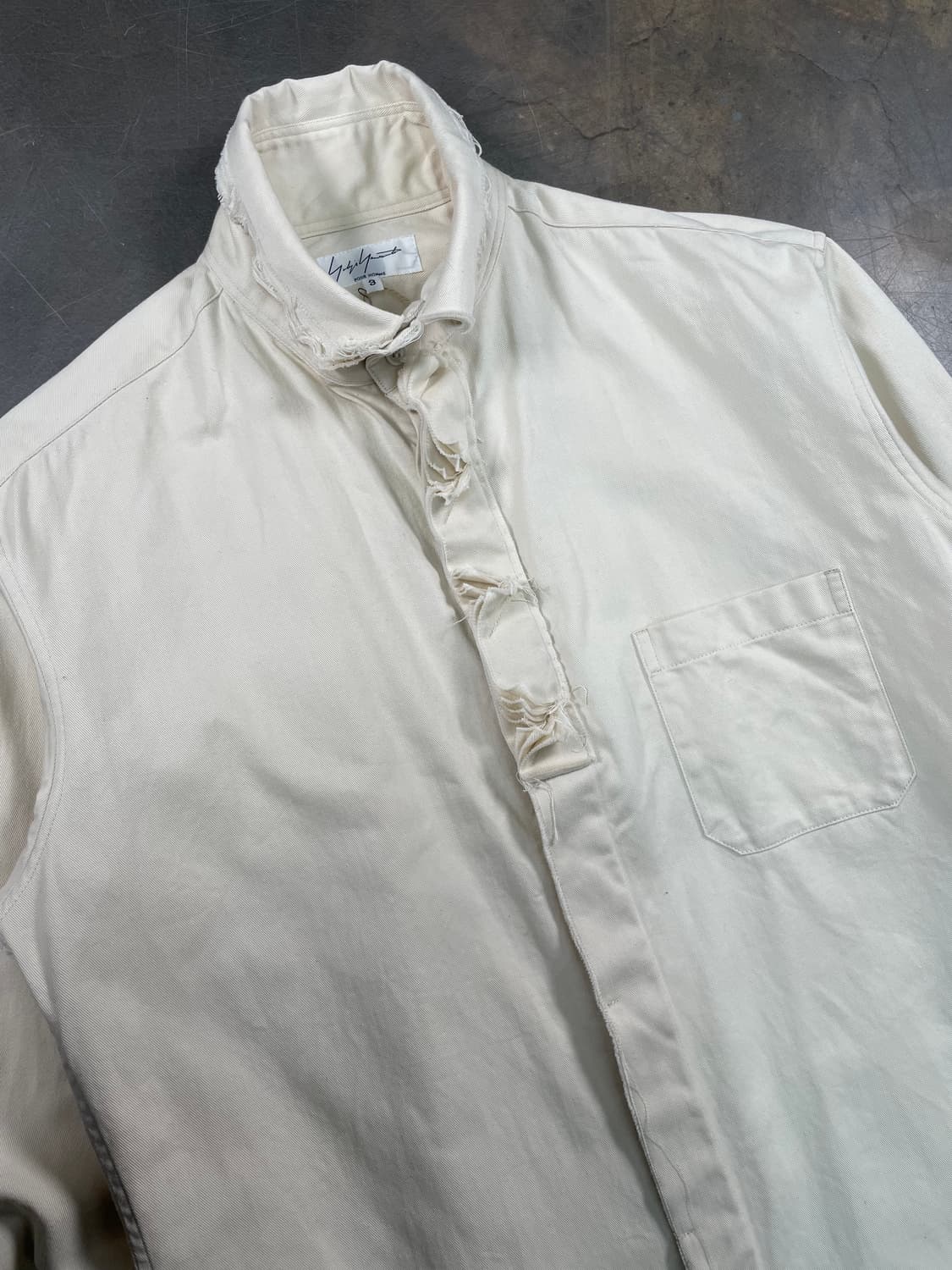 요지야마모토 프레이드 넥 셔츠 상품이미지2