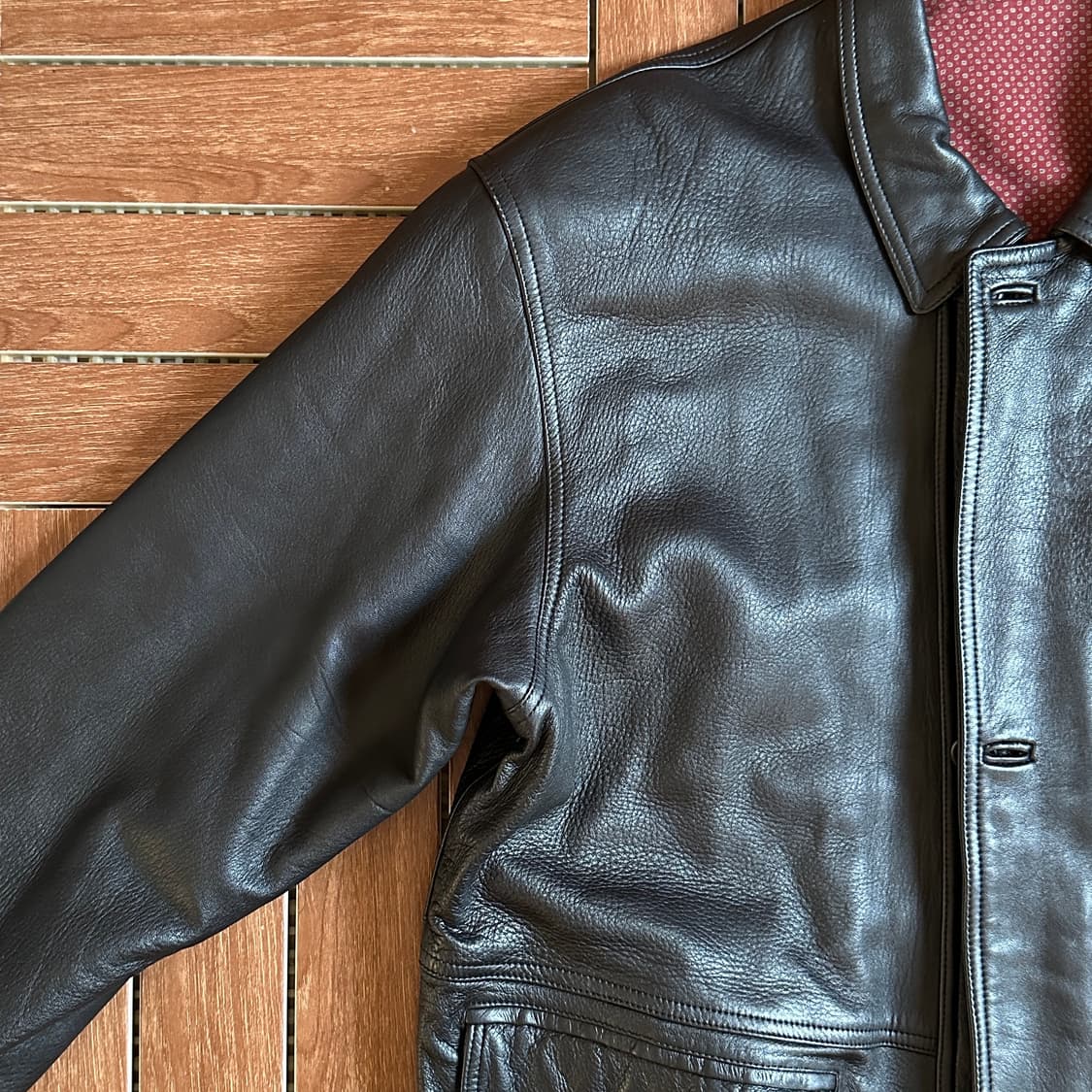 90’s Marelli sheepskin leather car coat 상품이미지3