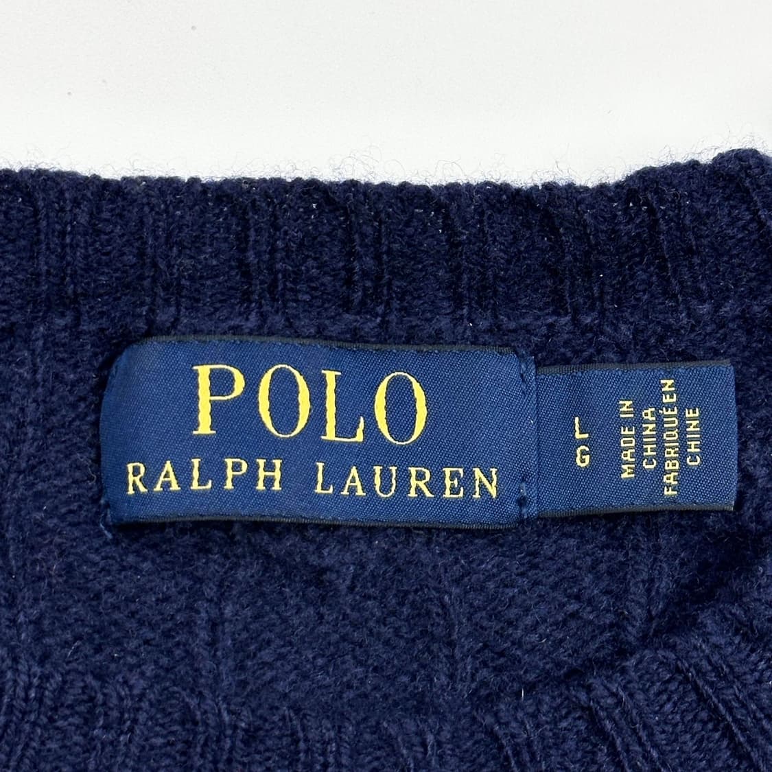 폴로 랄프로렌 포니 네이비 케이블 꽈배기 니트 (실측 M) 상품이미지5