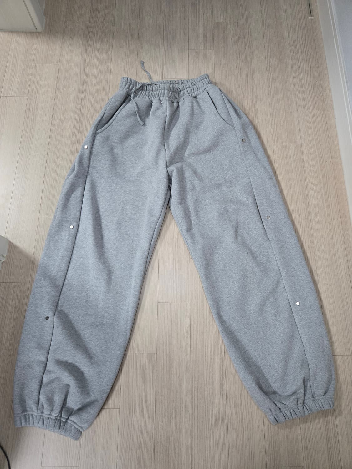 mjd 사이드 스냅 와이드 스웨트 팬츠 L 사이즈 상품이미지4