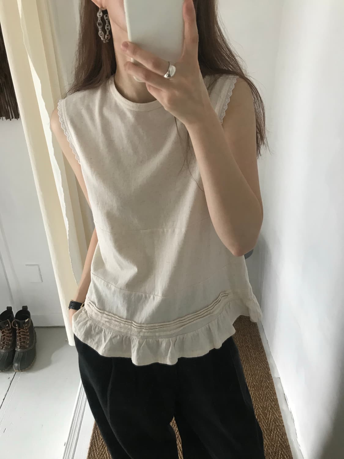 lace cotton sleeveless 상품이미지2