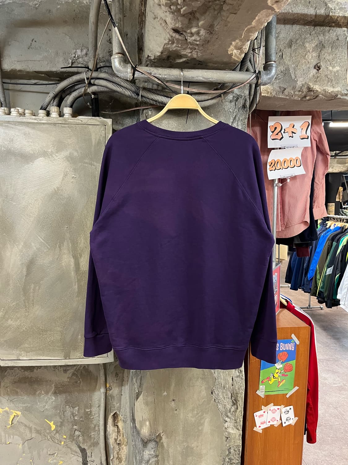 메종키츠네 맨투맨 퍼플 2XL #csz3158 상품이미지2