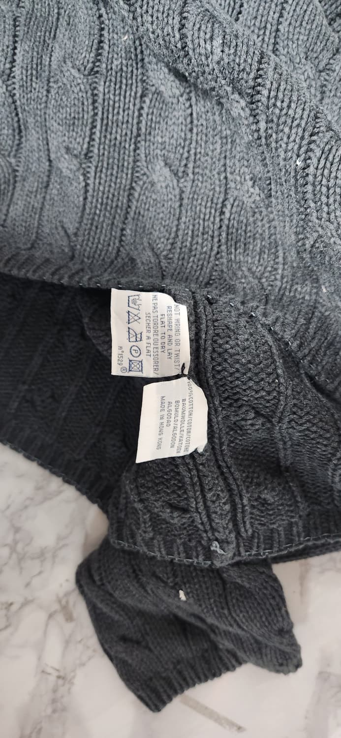 폴로 랄프로렌 꽈배기 차콜 오버핏 니트 상품이미지6