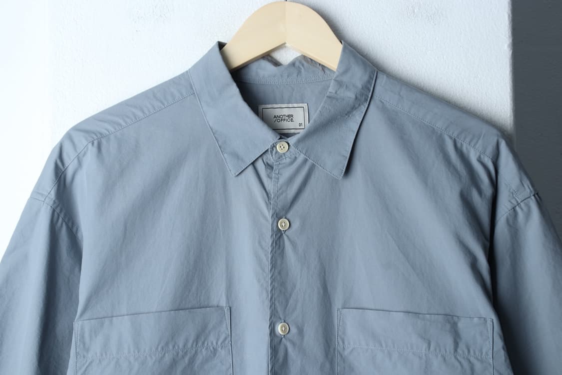 (L-XL) 어나더오피스 반팔 카라 티셔츠 셔츠 남방 연블루-H32771 상품이미지3