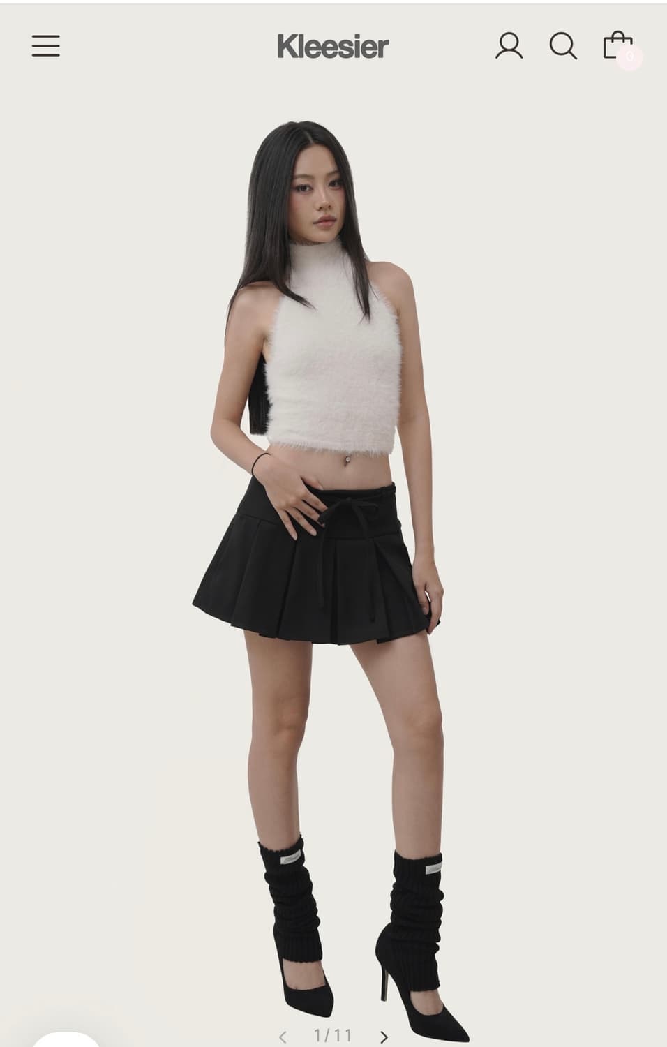 Sorbet fluffy halterneck knit 상품이미지4