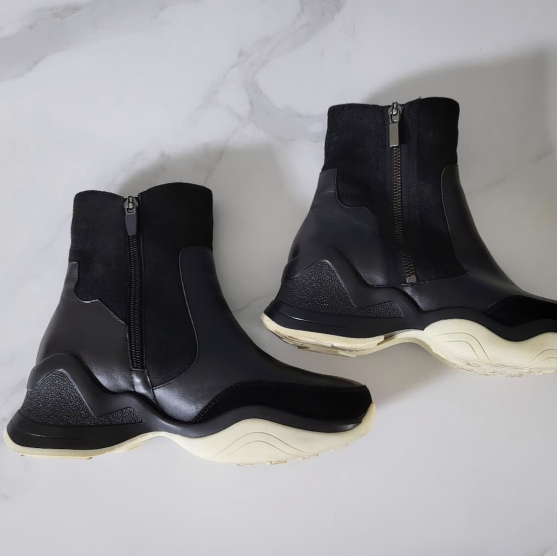 FRANCOIS NAJAR 가죽 양털 키높이 부츠 상품이미지5