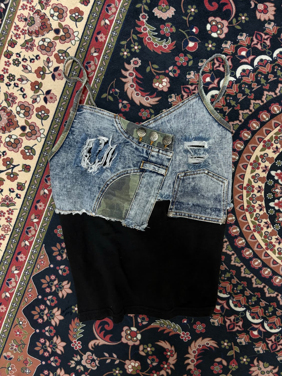 Beierna half denim sleeveless 상품이미지2