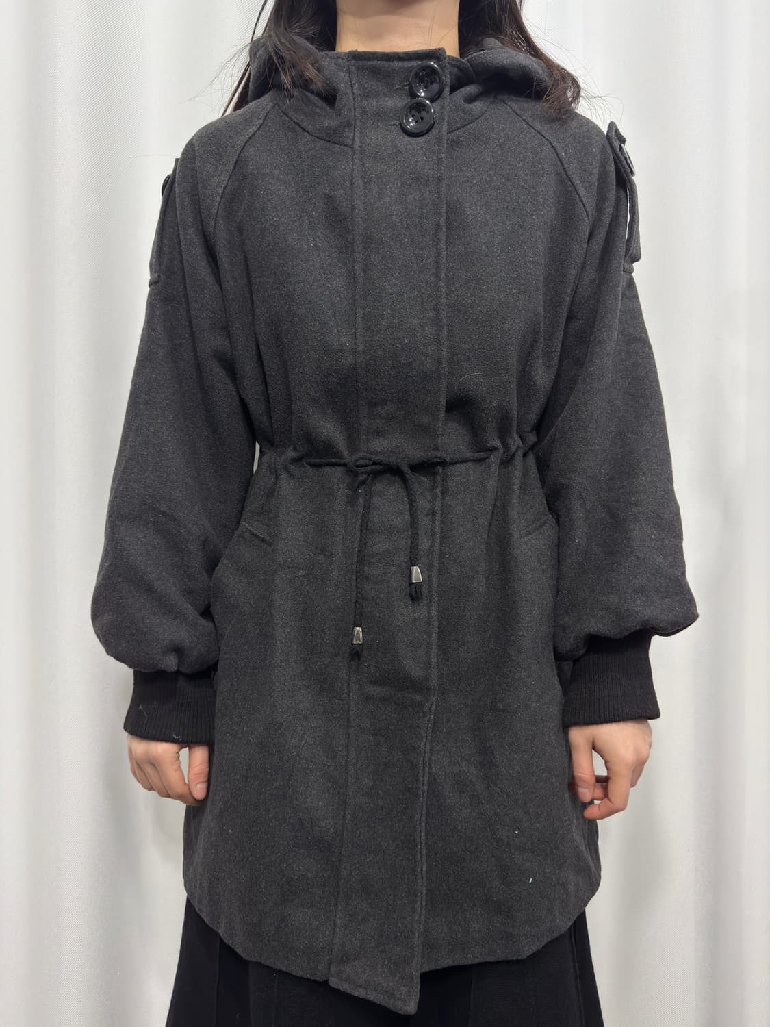 meikalu button hood wool coat 상품이미지3