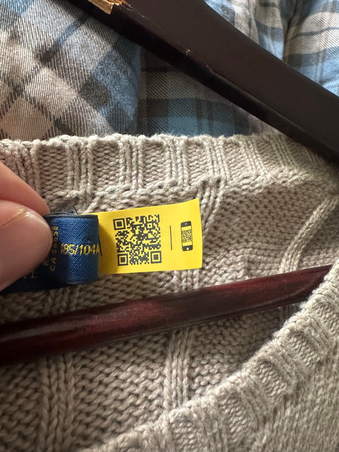 폴로랄프로렌 코튼 케이블 니트 스웨터 베이지 XL 상품이미지4