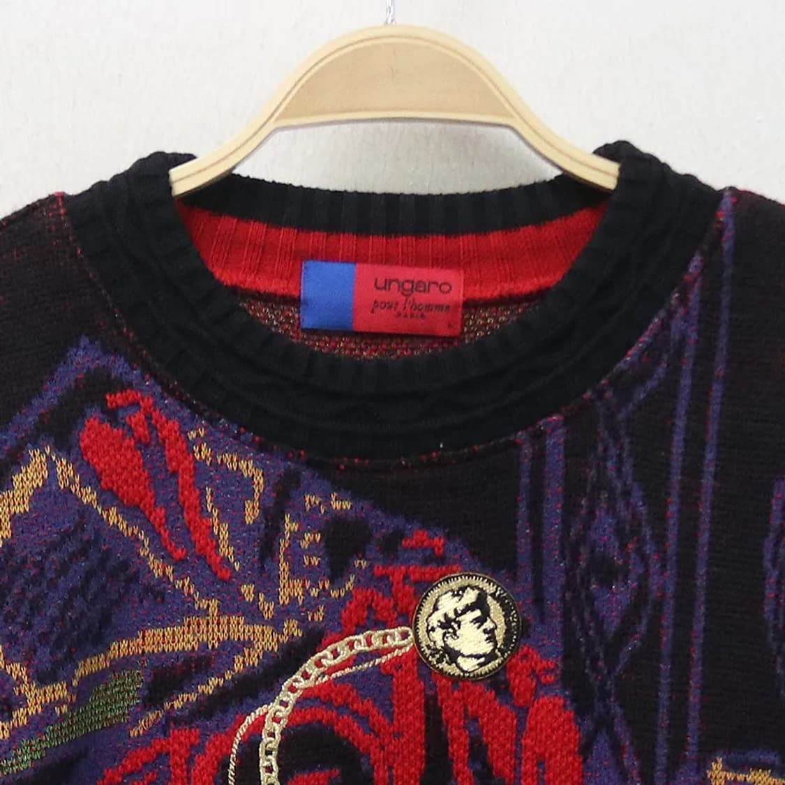 UNGARO HOMME 울 혼방 패턴 니트 64273 상품이미지5