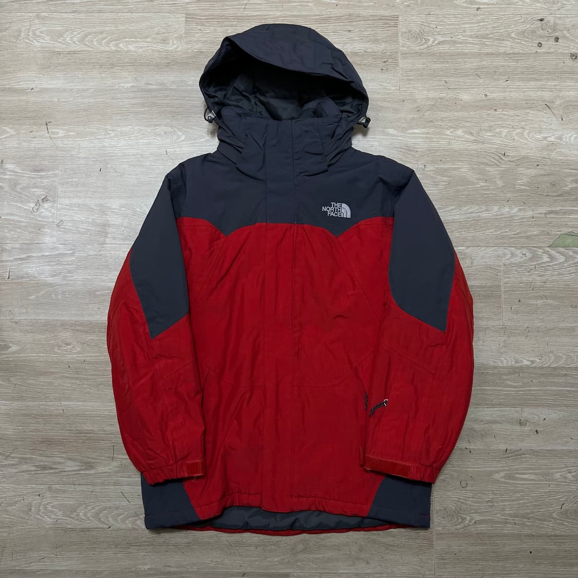 노스페이스 여성 하프돔 로고 배색 후드 바람막이 점퍼 [레드] S/90 상품이미지1