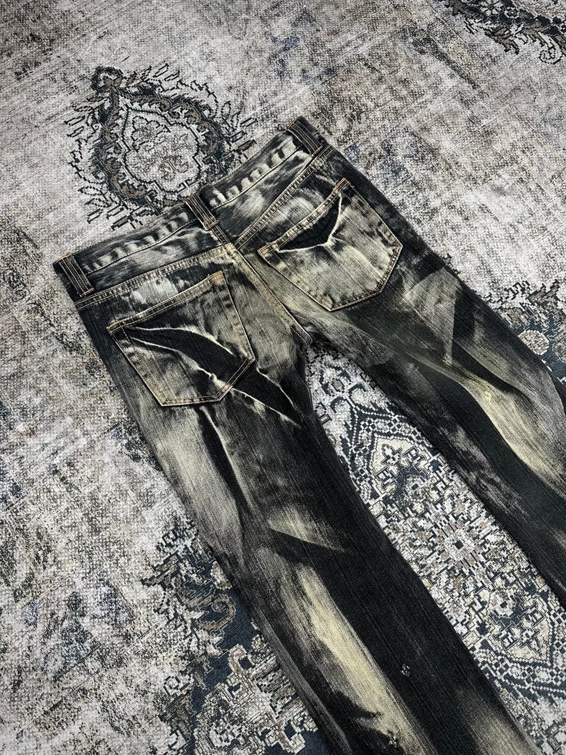 Crack washing bootscut jeans 상품이미지5