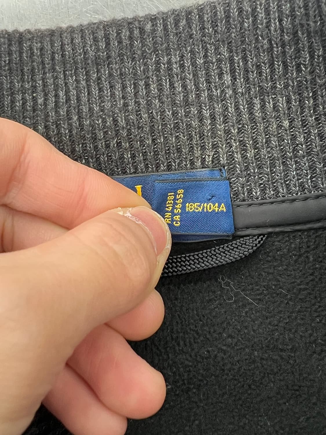 폴로 랄프로렌 차콜 그레이 헤링본 울 바시티 자켓 상품이미지8